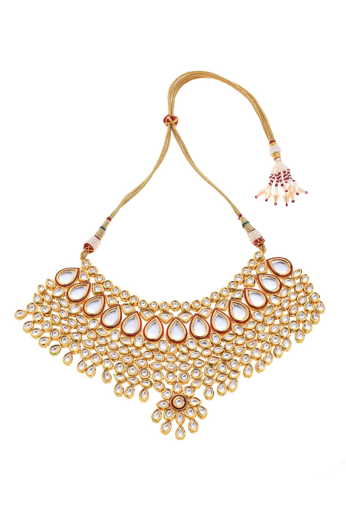 Kundan Tear Drop Necklace Set 