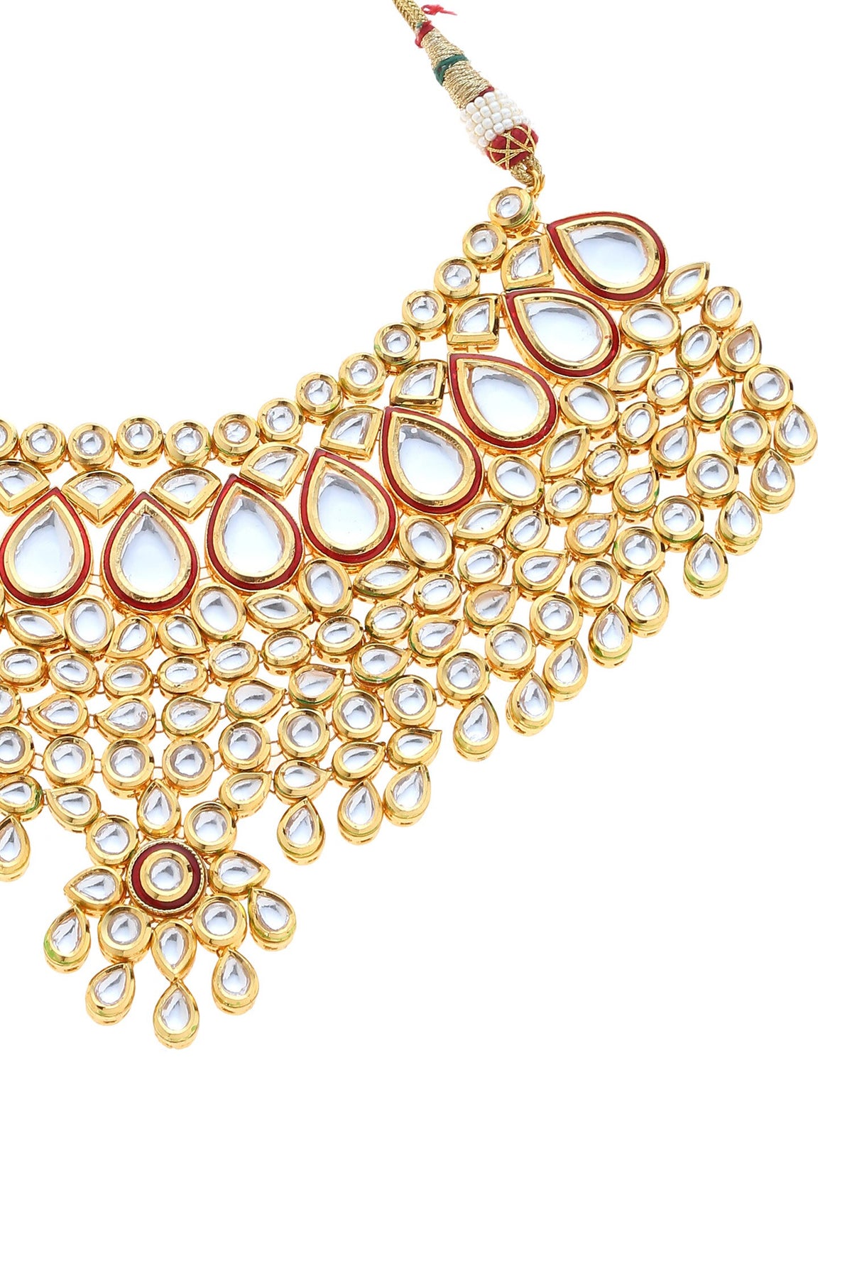 Kundan Tear Drop Necklace Set 