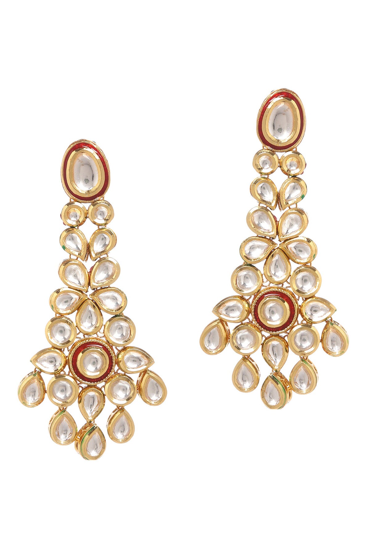 Kundan Tear Drop Necklace Set 