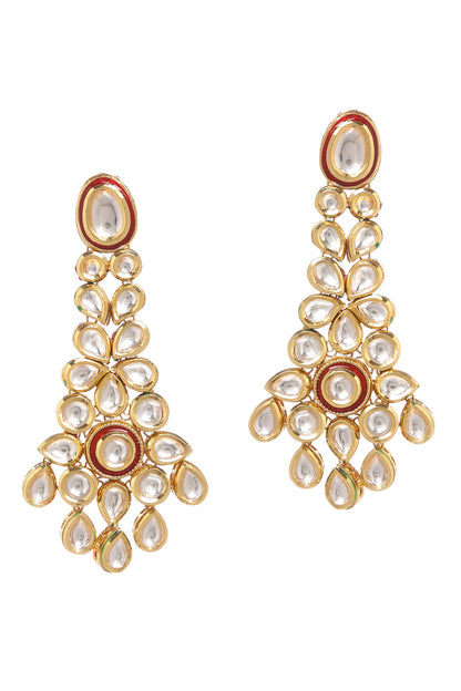 Kundan Tear Drop Necklace Set 