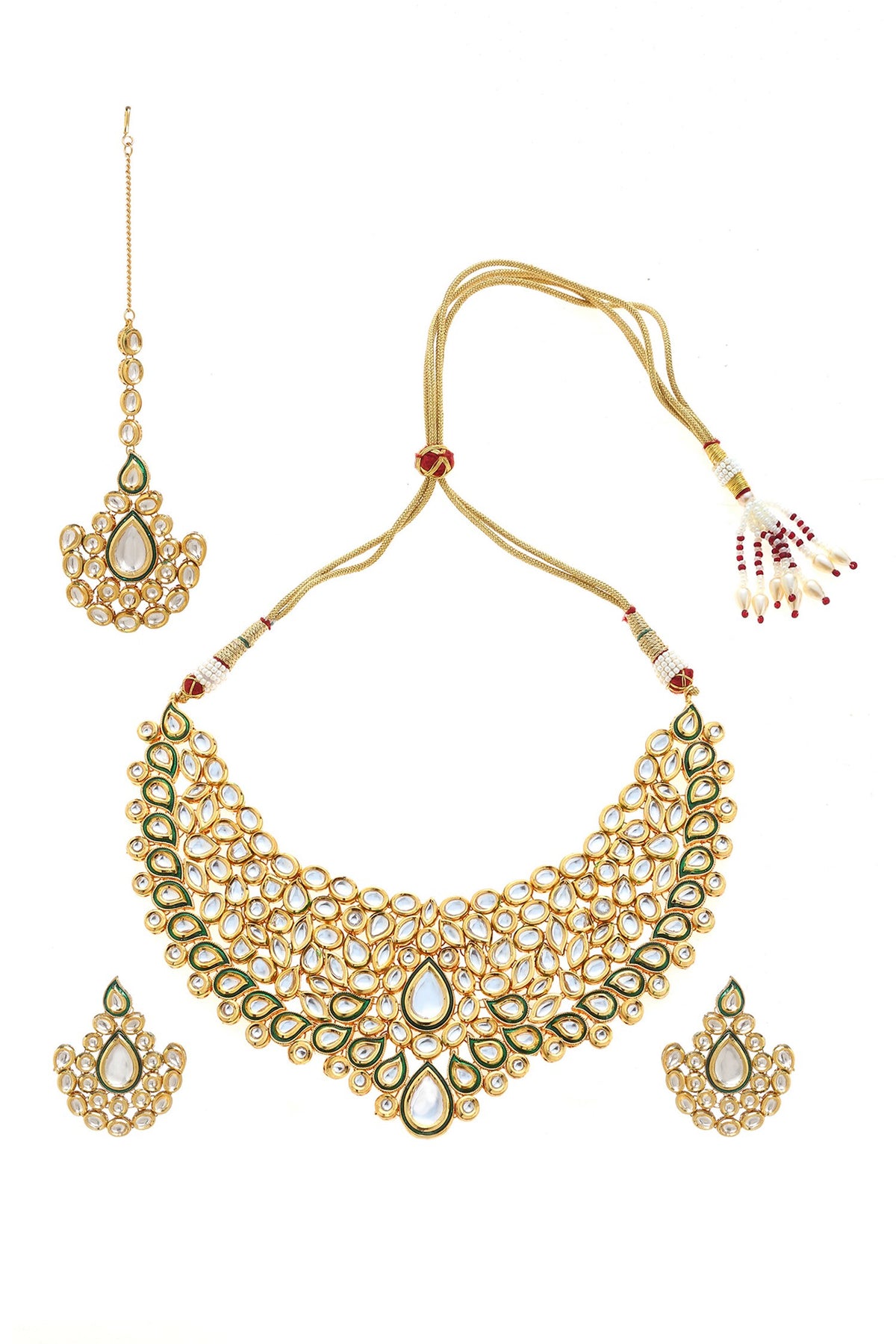 Kundan Geometric Necklace Set 