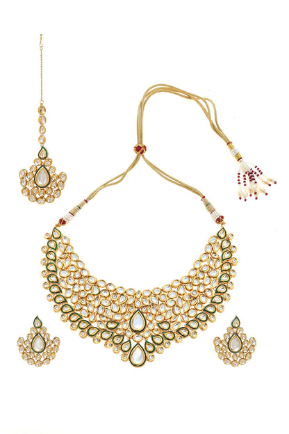 Kundan Geometric Necklace Set 
