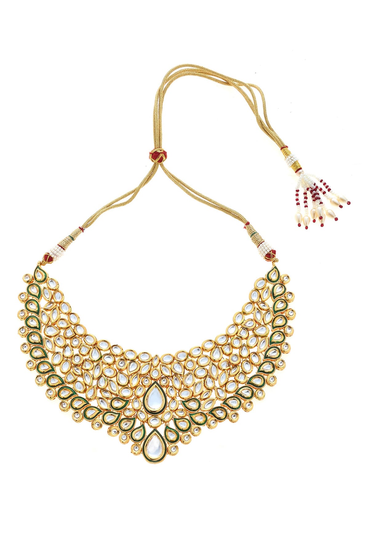 Kundan Geometric Necklace Set 