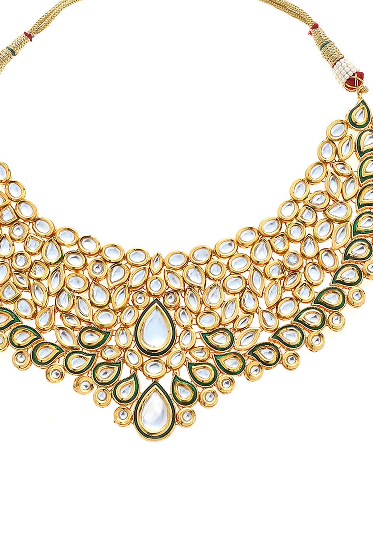 Kundan Geometric Necklace Set 