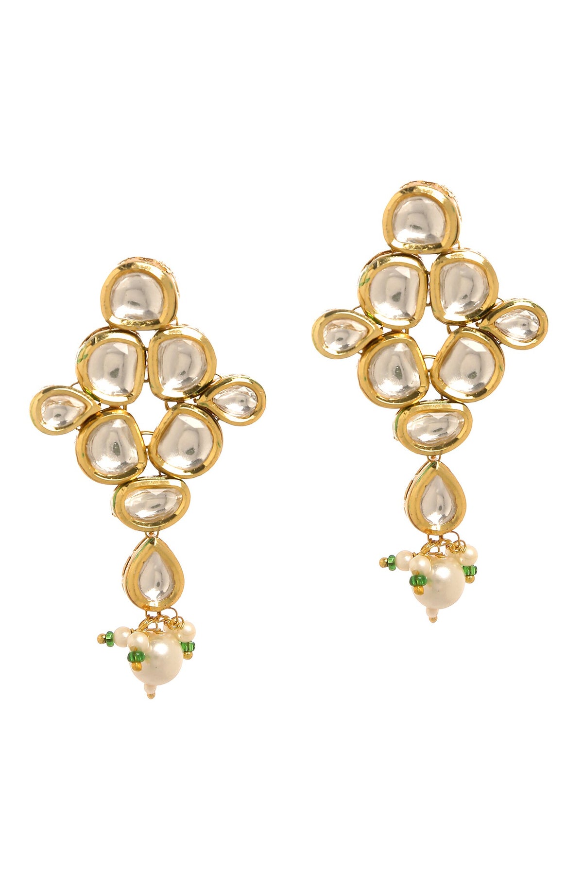Kundan Pearl Embellished Necklace Set 