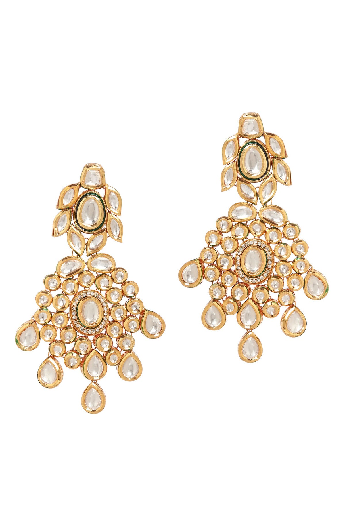 Kundan Stone Embellished Necklace Set 