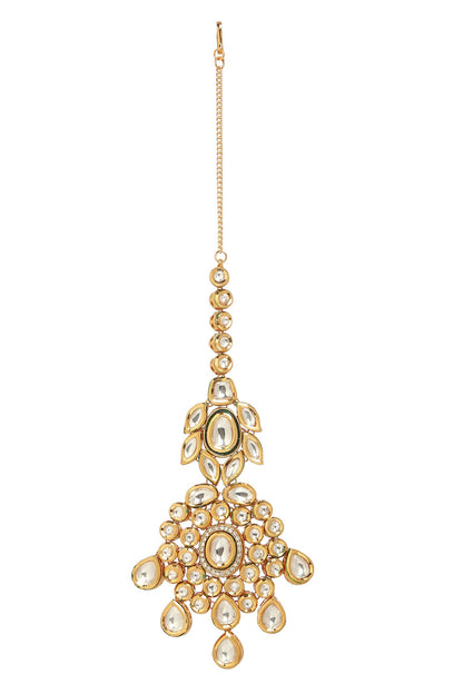 Kundan Stone Embellished Necklace Set 