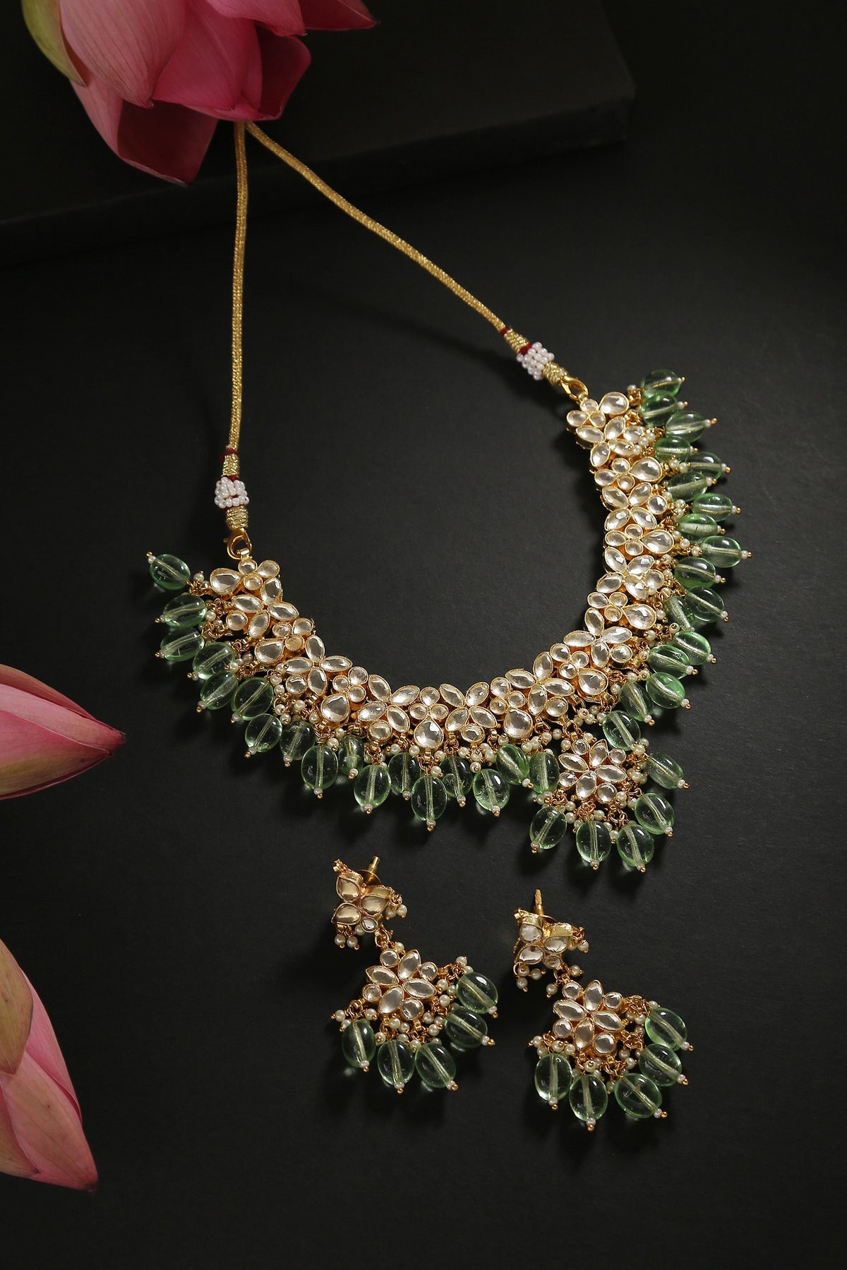Kundan Polki Necklace Set 