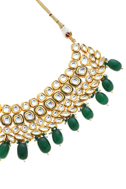 Kundan Bead Drops Necklace Set 