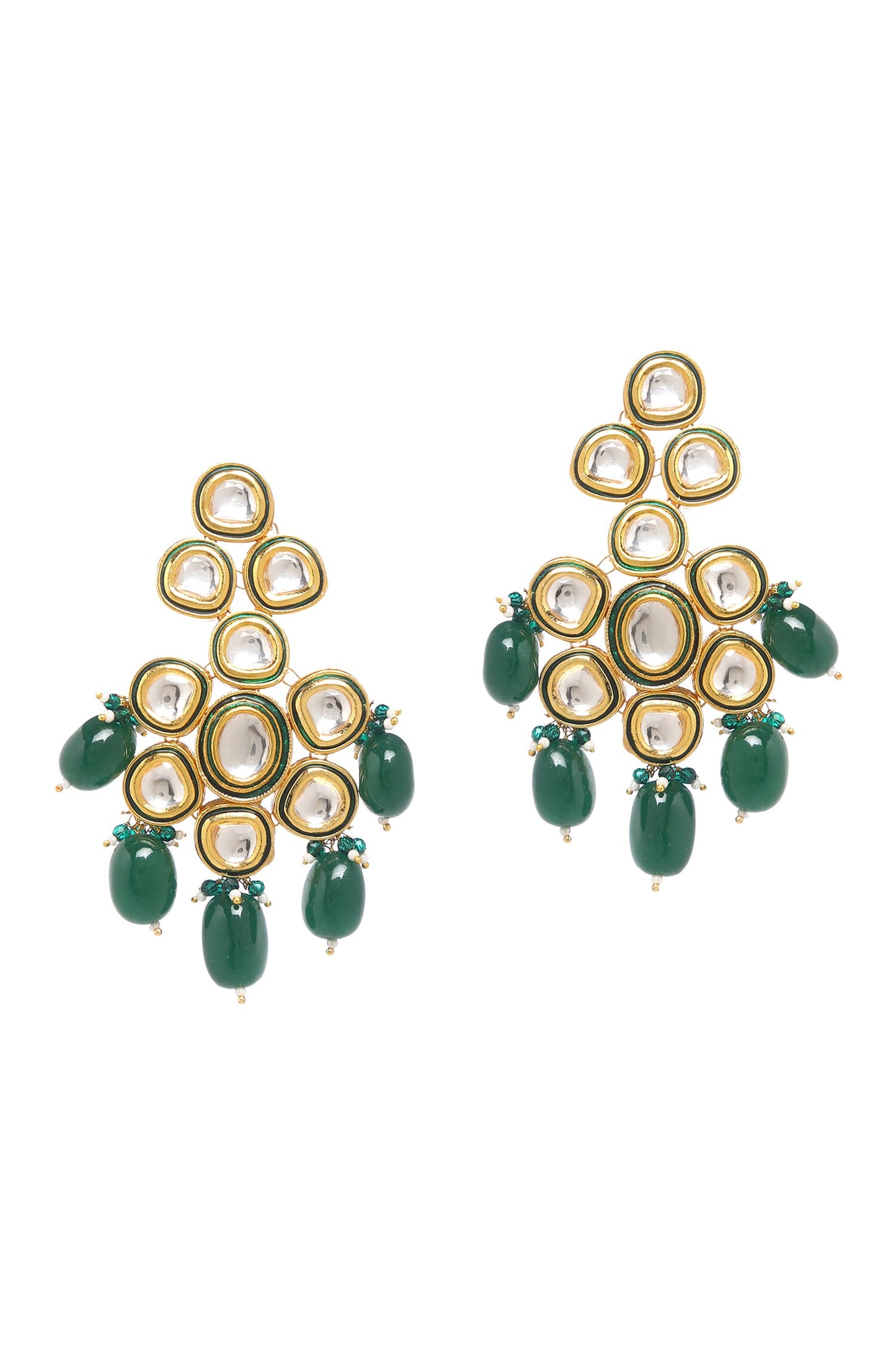 Kundan Bead Drops Necklace Set 