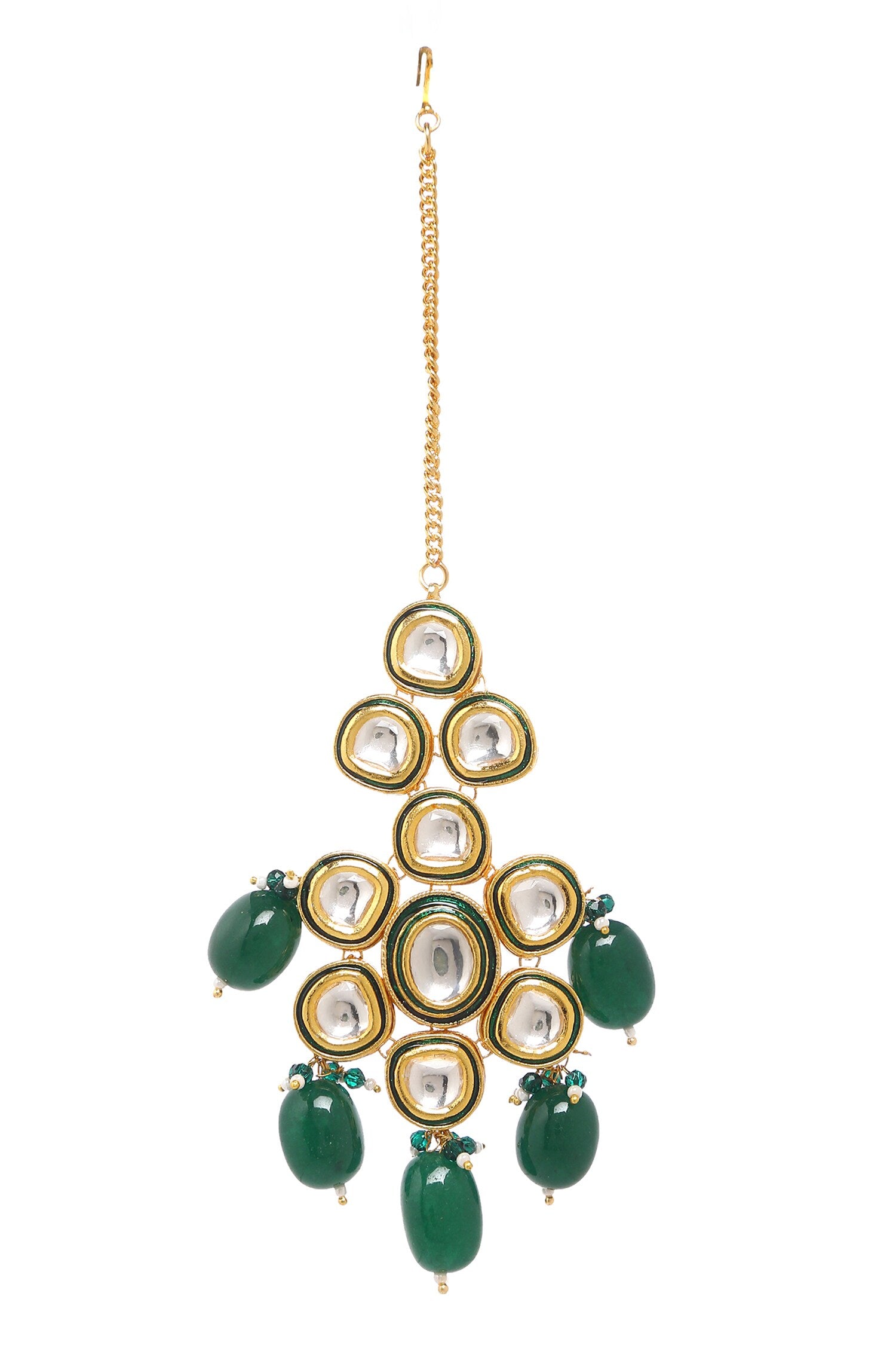 Kundan Bead Drops Necklace Set 