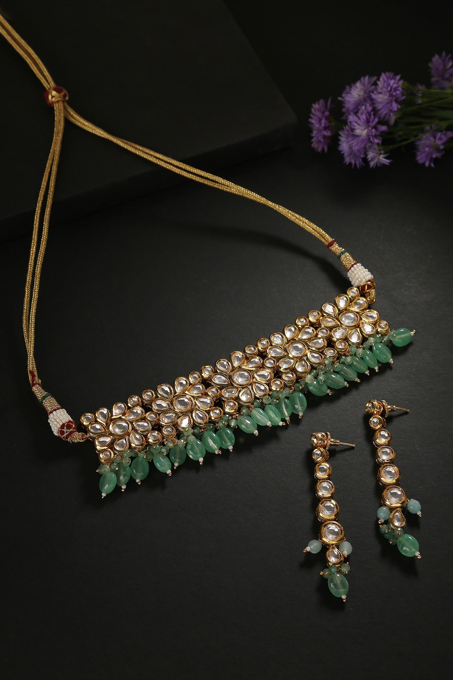 Kundan Bead Embellished Choker Set 
