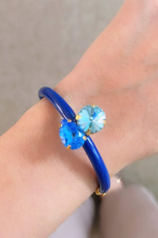 Navy Blue Stone Embellished Bracelet 