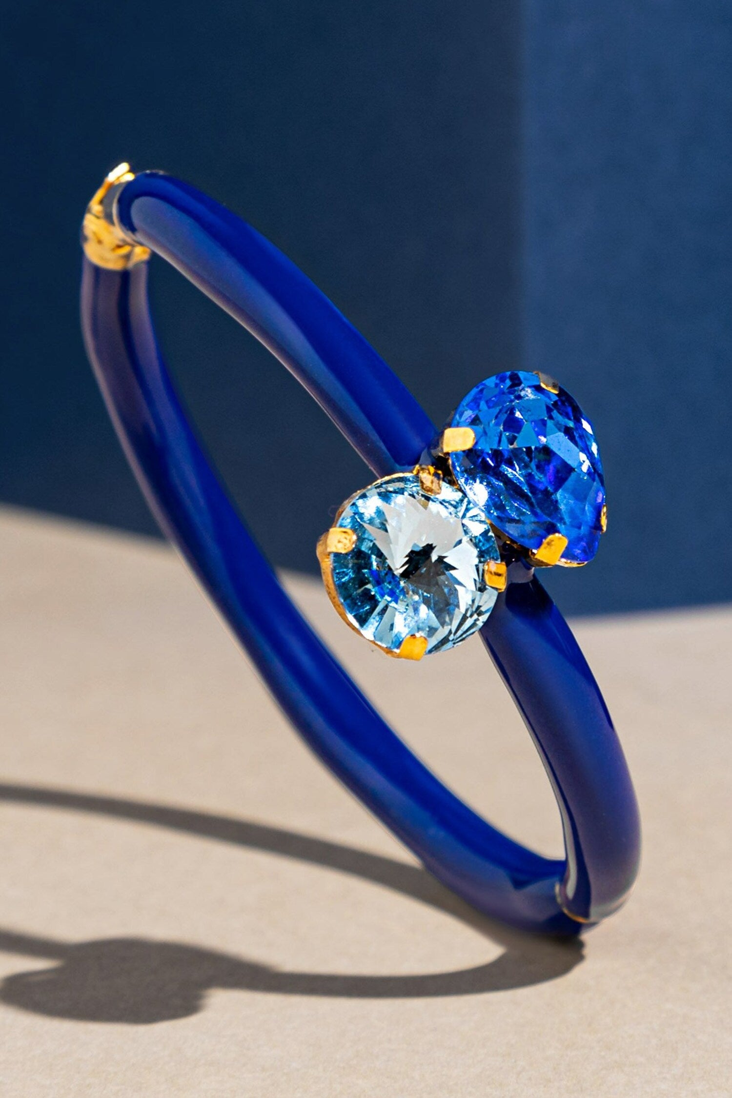 Navy Blue Stone Embellished Bracelet 