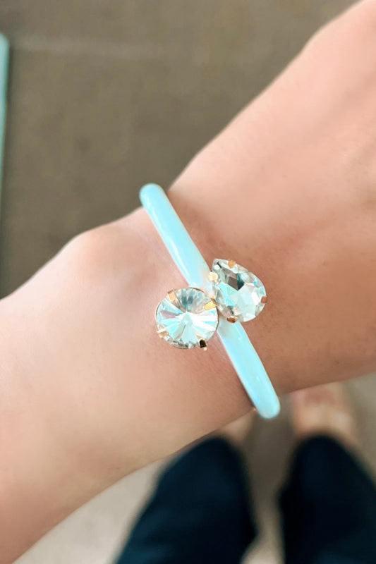 White Stone Embellished Bracelet 