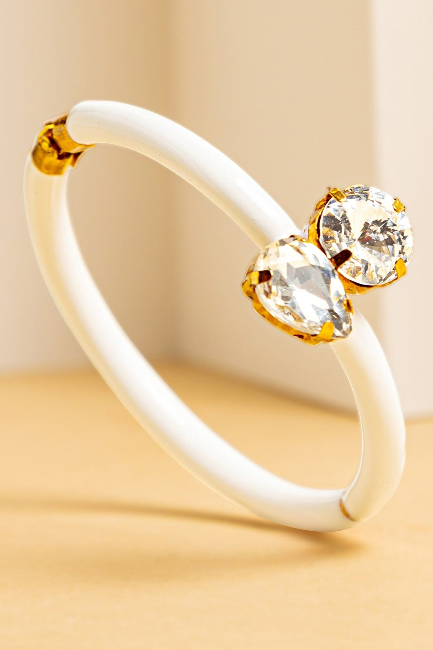 White Stone Embellished Bracelet 
