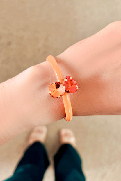 Orange Stone Embellished Bracelet 