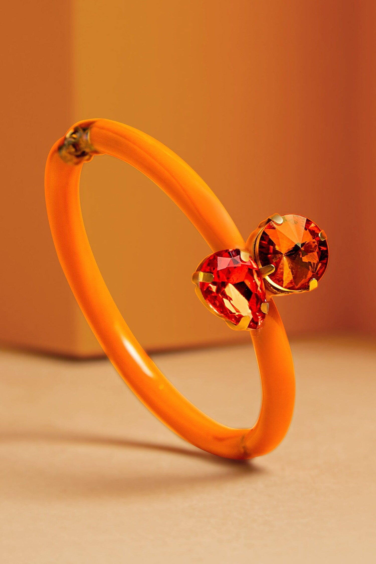 Orange Stone Embellished Bracelet 