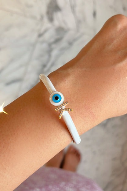 Evil Eye Stone Embellished Bracelet 