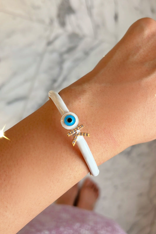 Evil Eye Stone Embellished Bracelet 