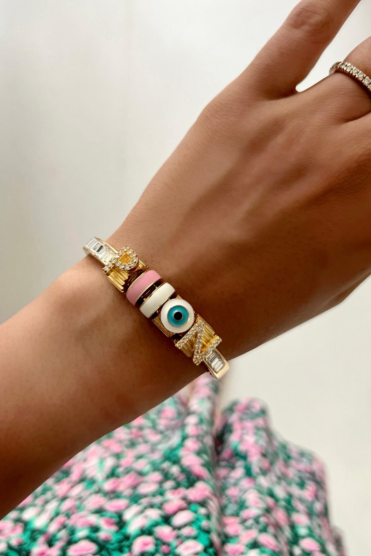Evil Eye Enamelled Bracelet 