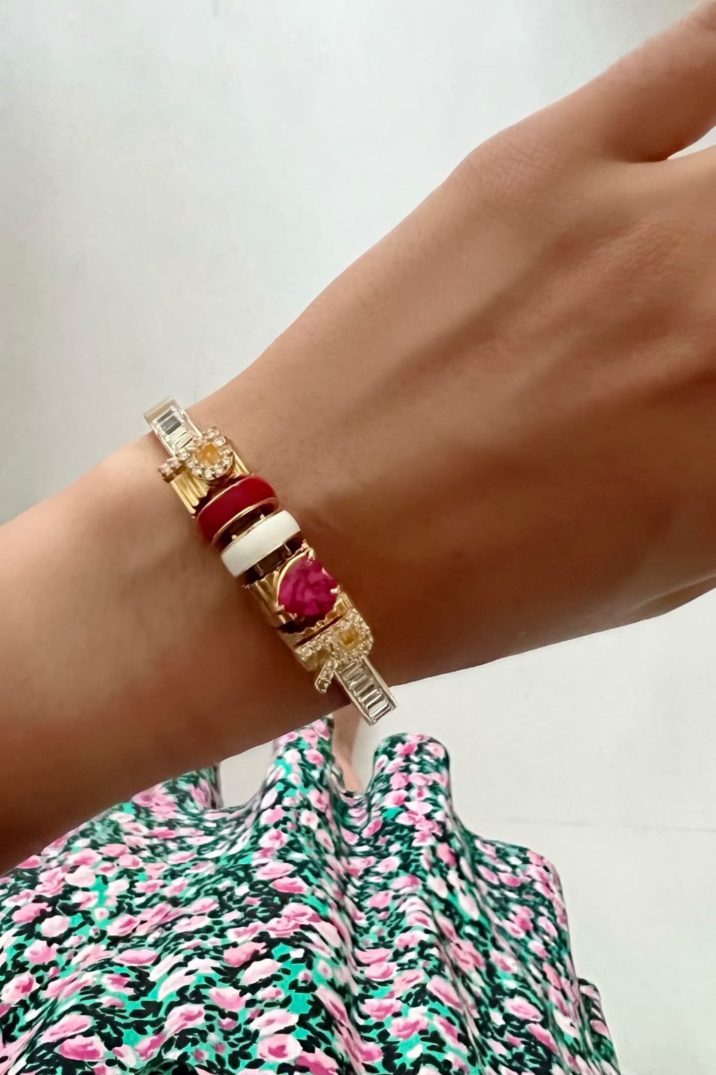 Heart Embellished Adjustable Bracelet 