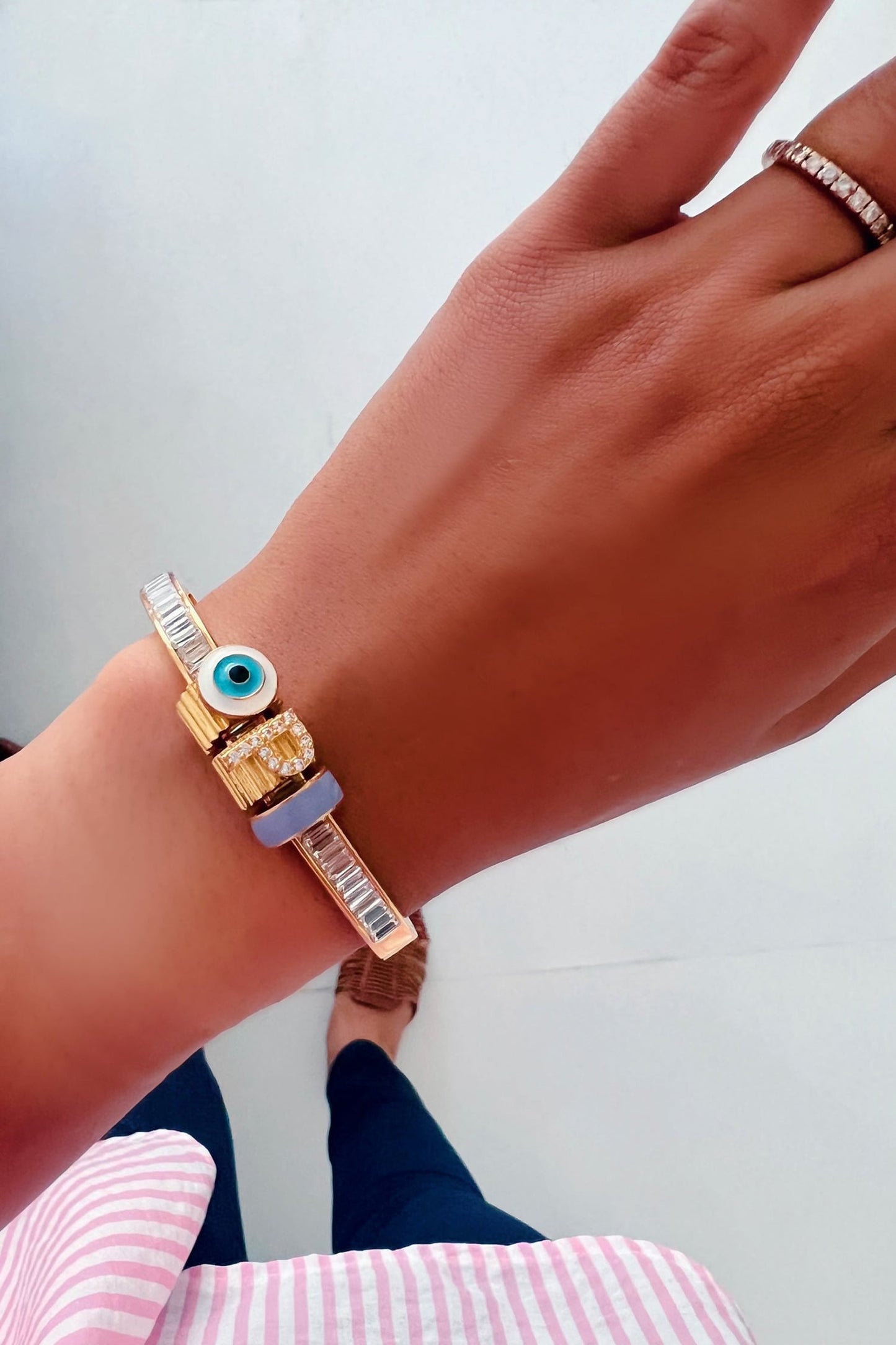 Evil Eye Enamelled Bracelet 