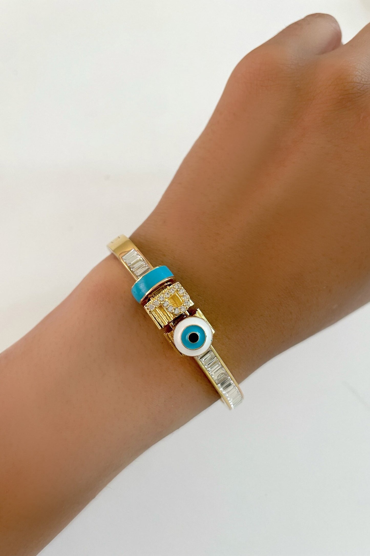 Evil Eye Enamel Work Bracelet 