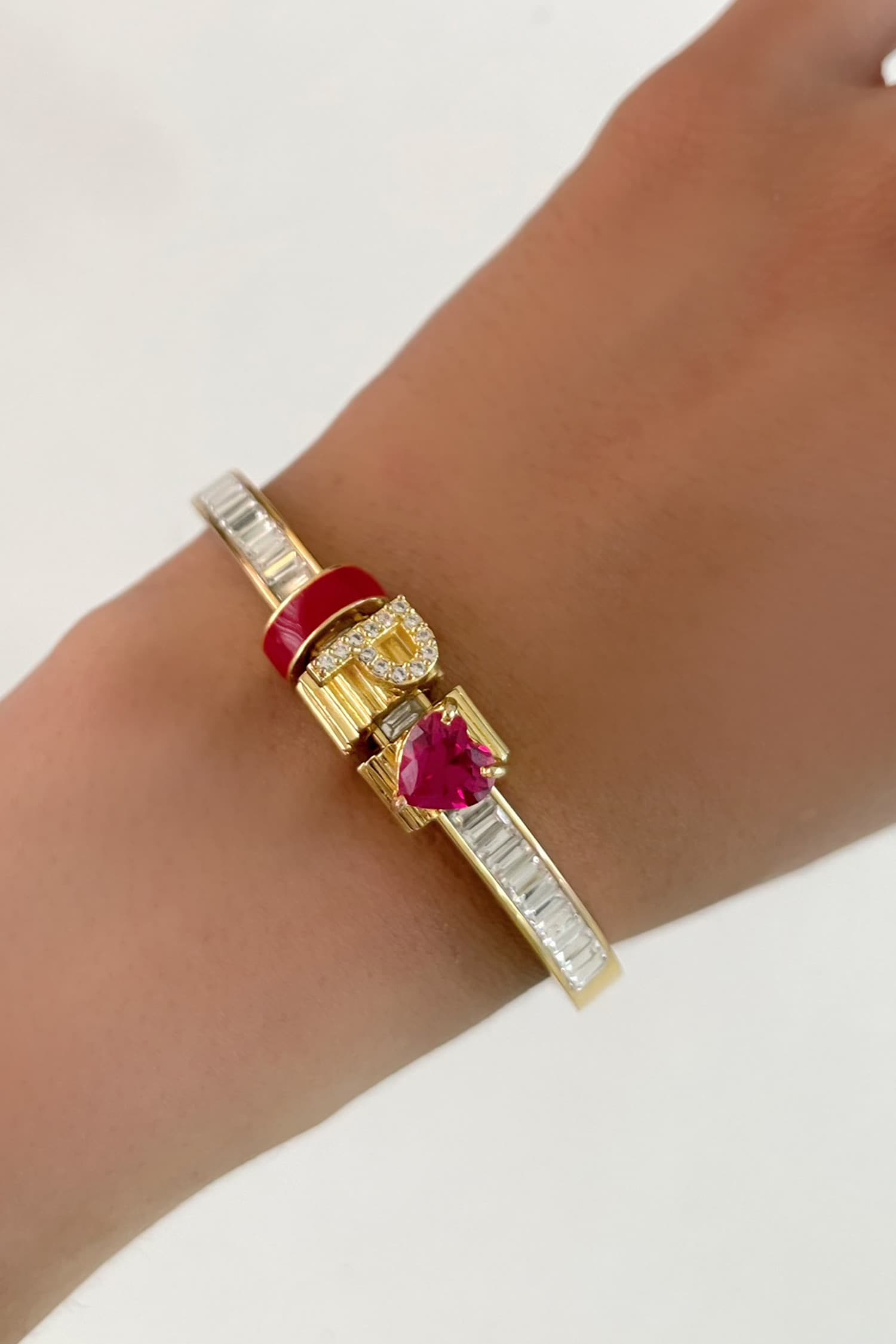 Gold Enamelled Charm Bracelet 