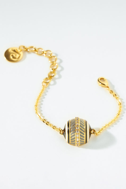 Gold Dome Charm Bracelet 