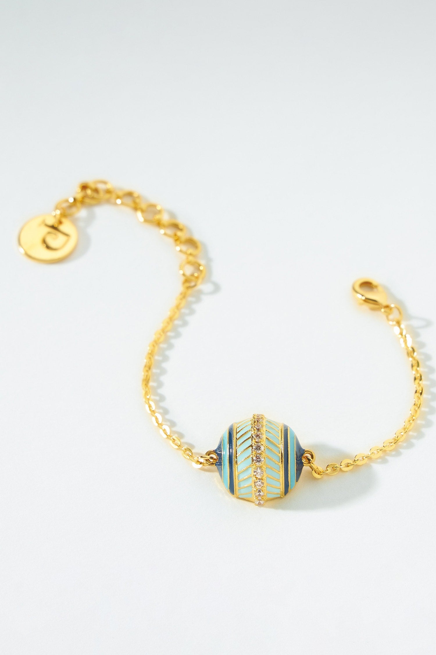 Blue Dome Charm Bracelet 
