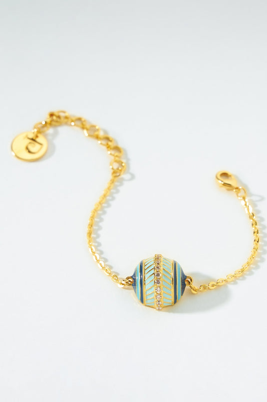 Blue Dome Charm Bracelet 