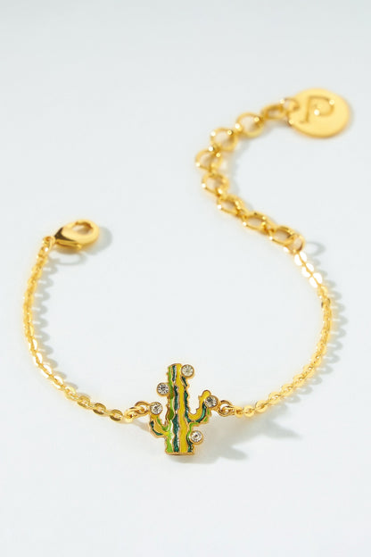 Gold Toned Desert Flora Bracelet 