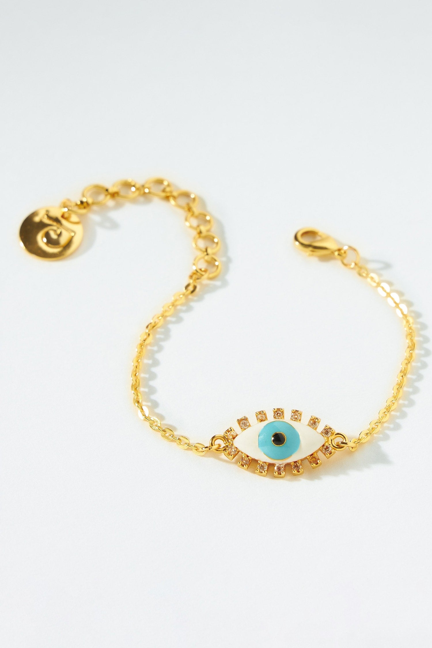 Embellished Evil Eye Charm Bracelet 