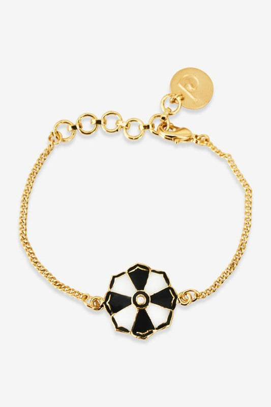 Gold Flower Charm Bracelet 