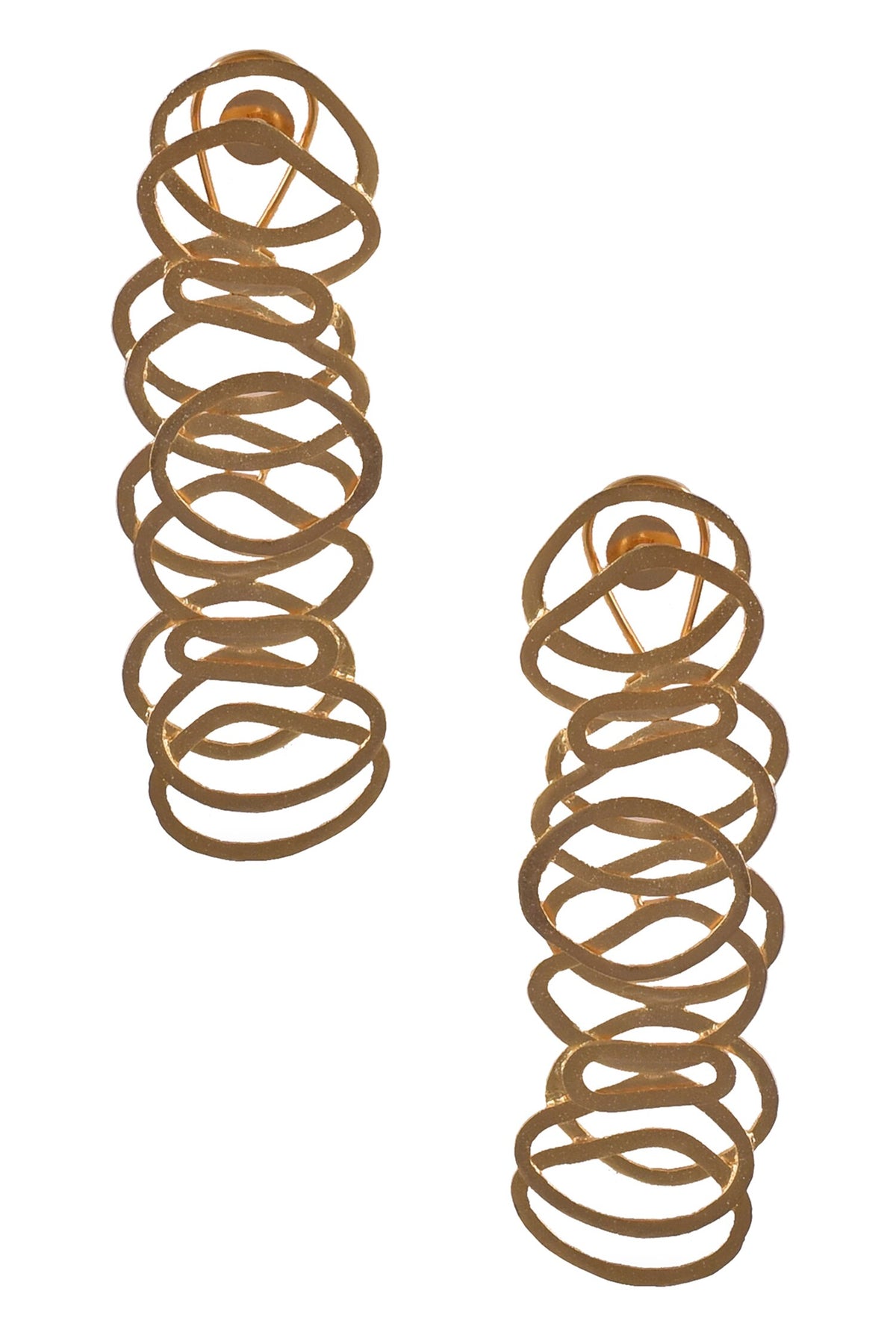 Coiled Drop Down Earrings 