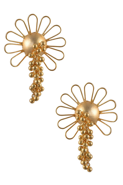 Floral Ball Cluster Earrings 