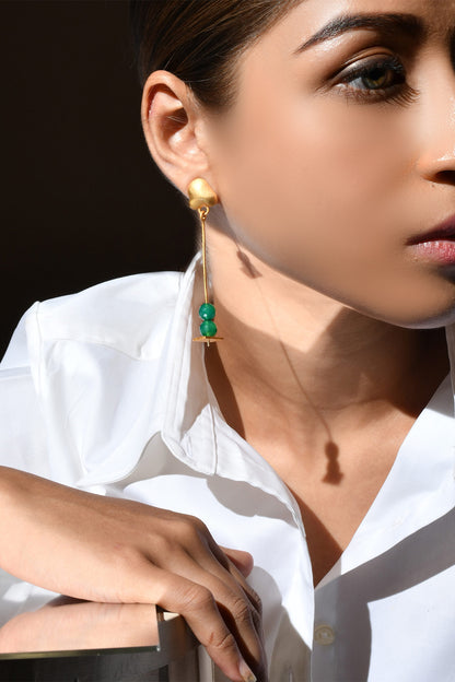 Geometric Gold Plated Earrings 