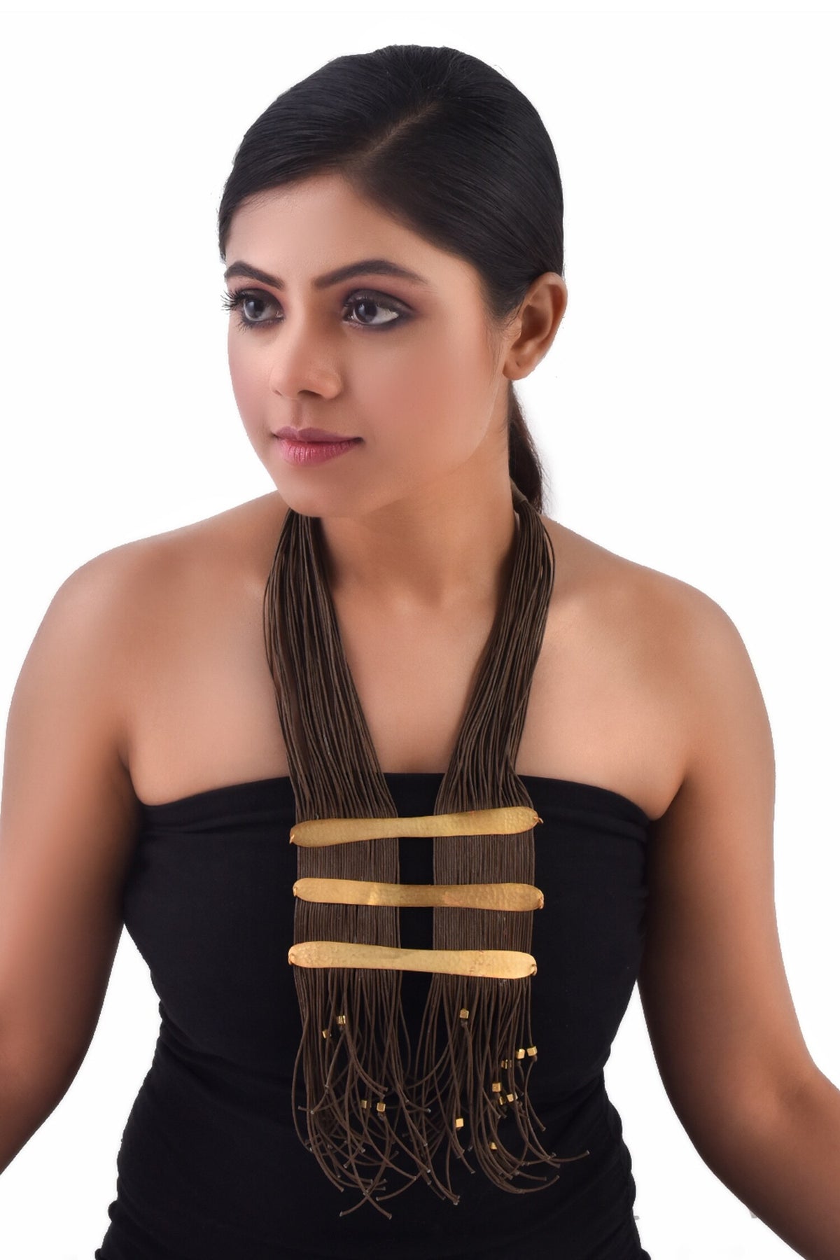 Cotton Thread Tasselled Necklace 