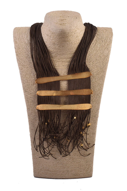 Cotton Thread Tasselled Necklace 