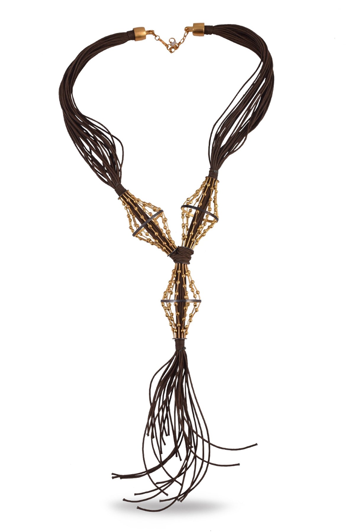 Cotton Thread Embroidered Necklace 