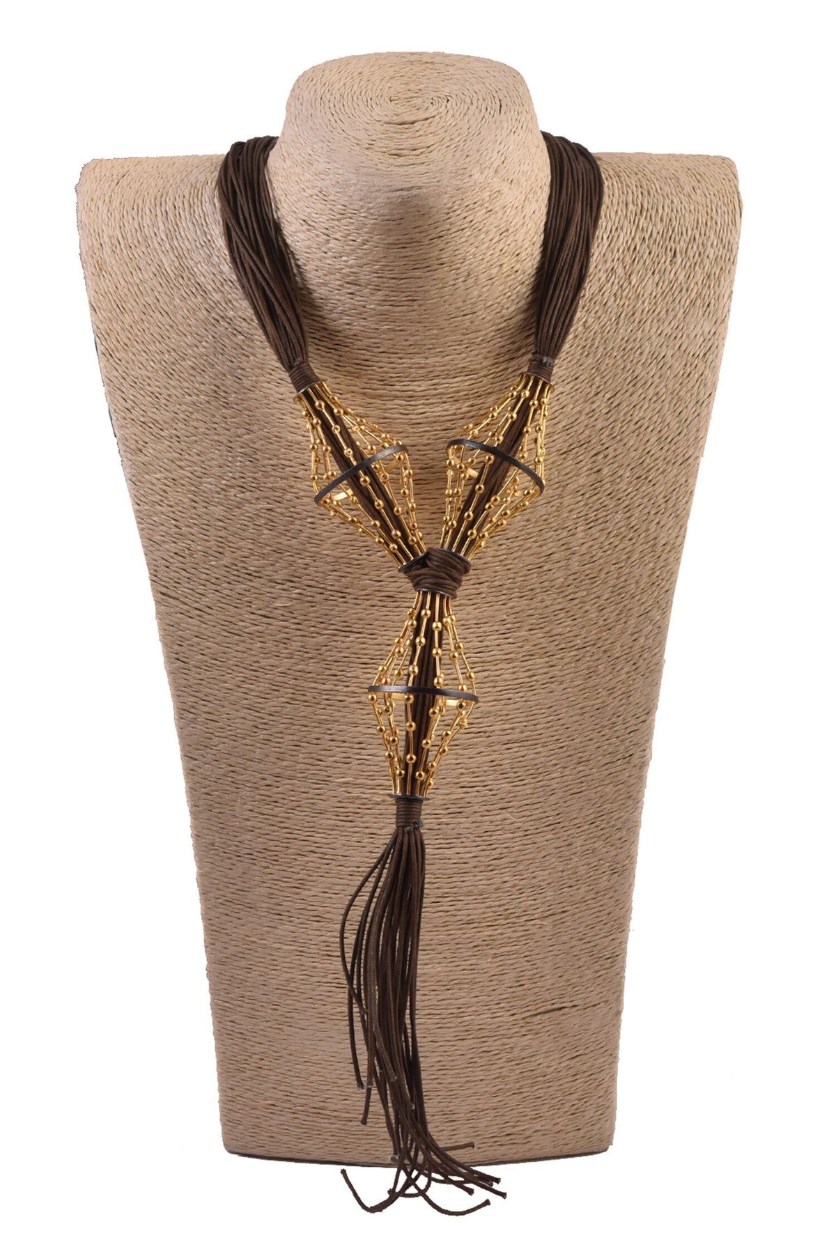 Cotton Thread Embroidered Necklace 