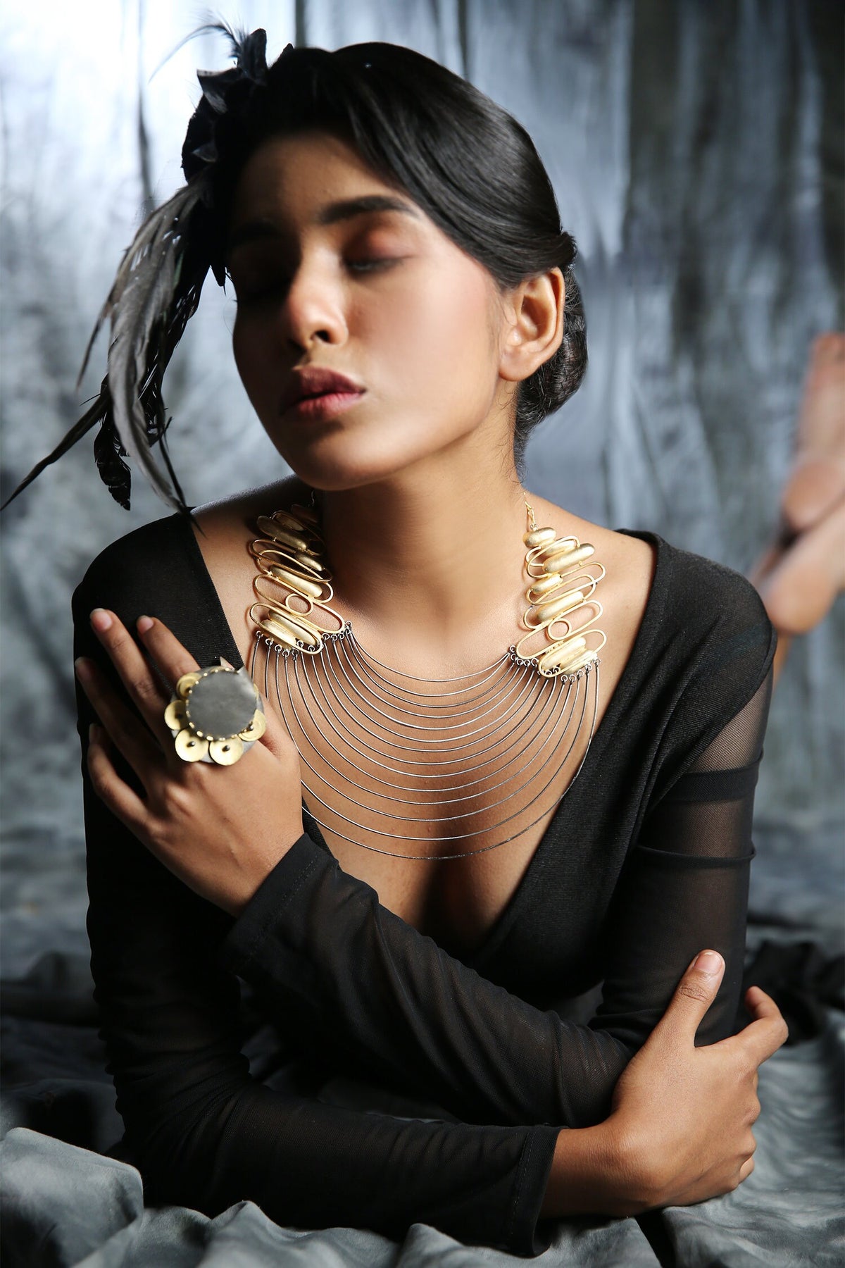Geometric Cutwork Pattern Necklace 