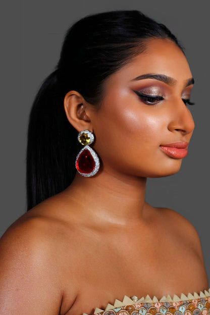 Zircon Embellished Earrings 