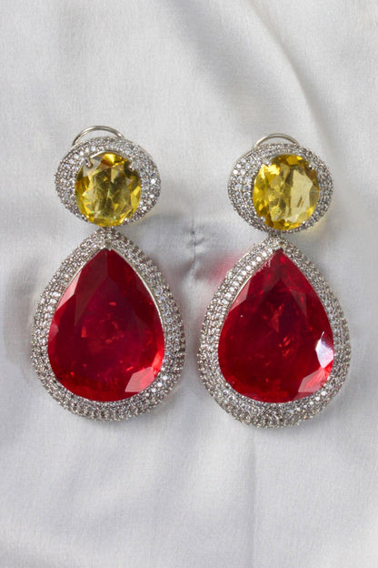 Zircon Embellished Earrings 