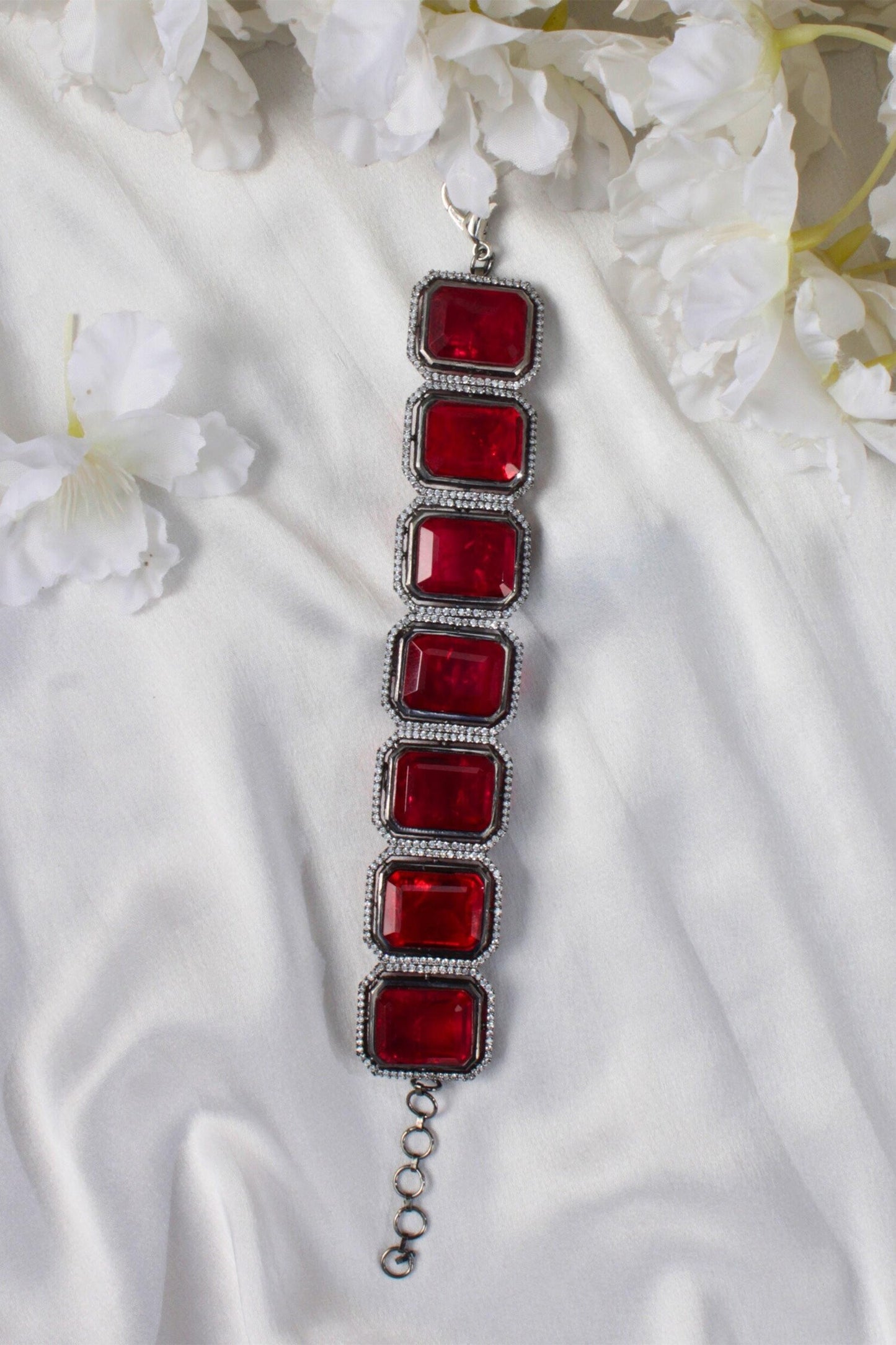 Square Stone Embellished Bracelet 