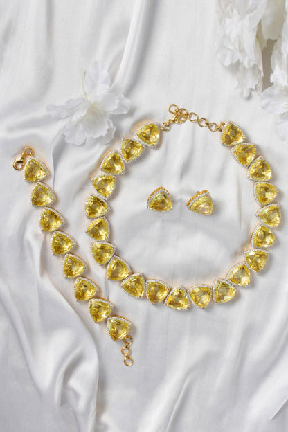 Stone Embellished Necklace Set 