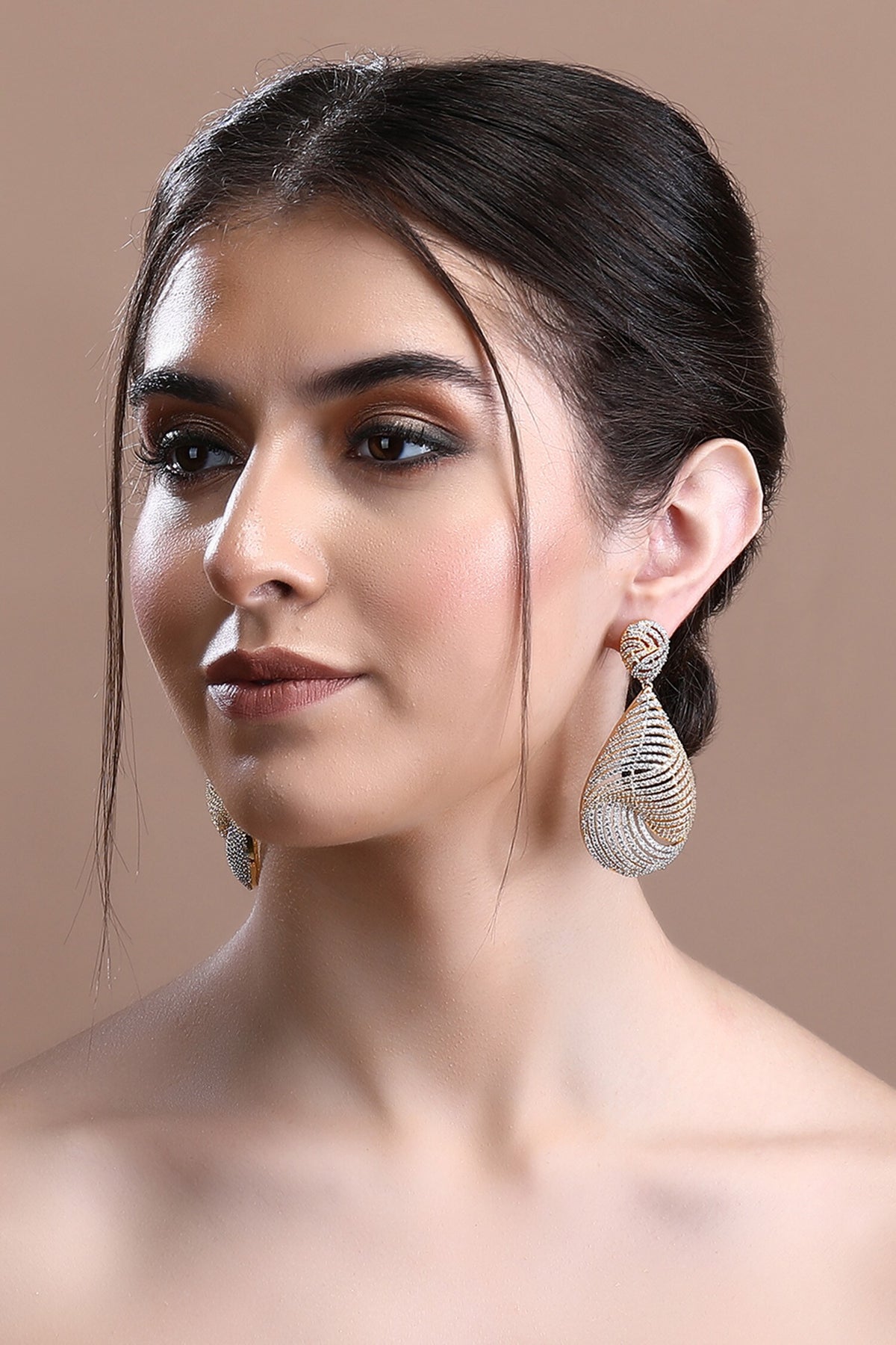 Zircons Embellished Earrings 