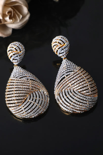 Zircons Embellished Earrings 