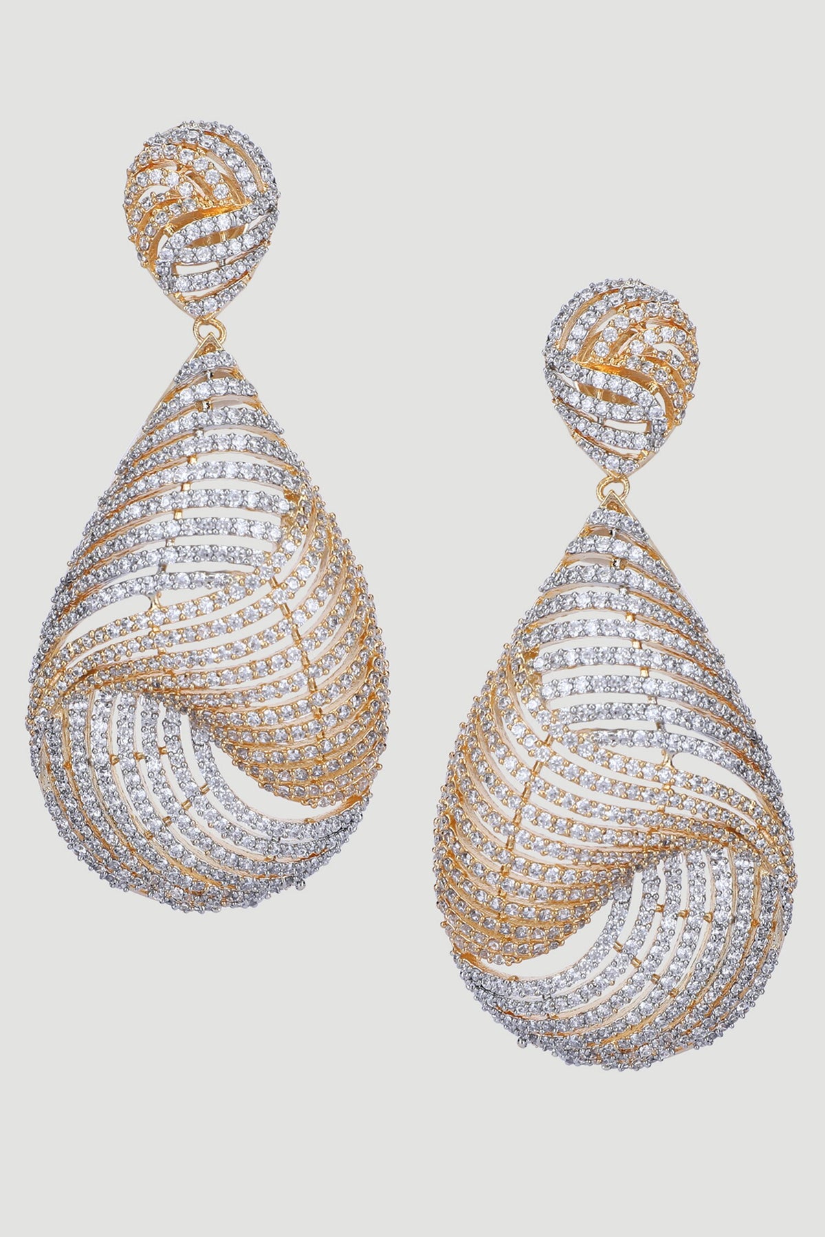 Zircons Embellished Earrings 